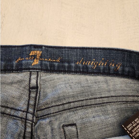 7 For All Mankind Women's Denim Jeans SZ 29 Straight Y2K - Picture 5 of 10